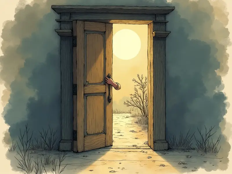 Ilustracja snu: abrir uma porta