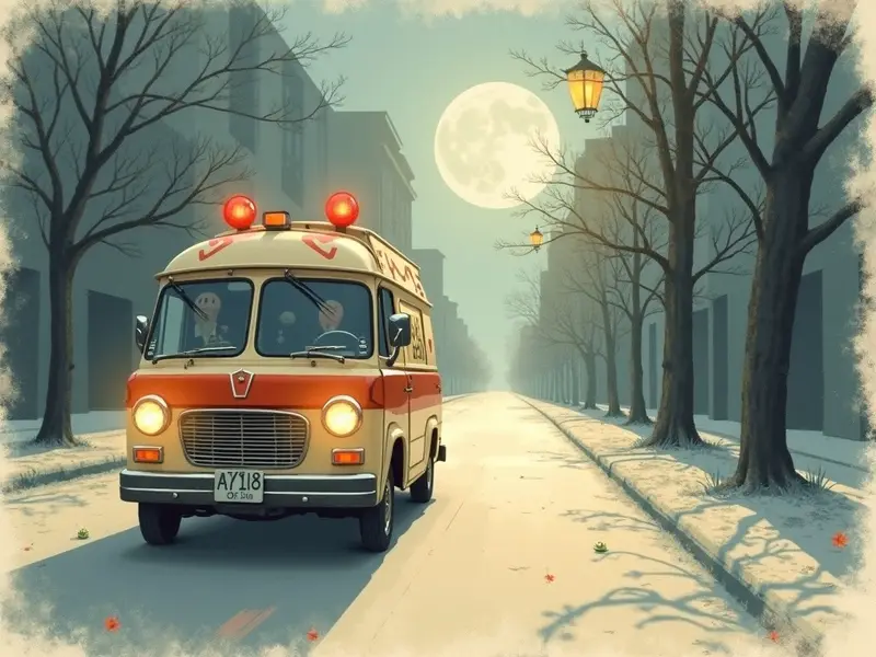 Ilustracja snu: ambulância