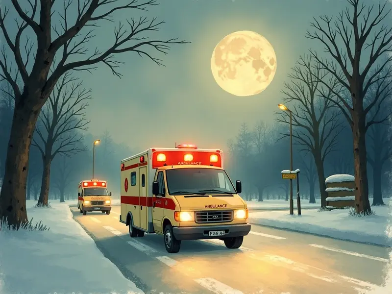 Ilustracja snu: ambulância