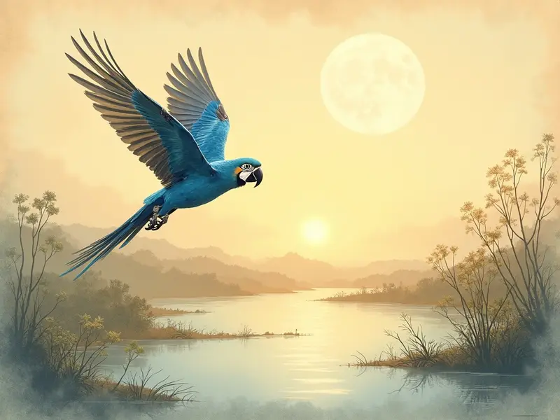 Ilustracja snu: arara-azul