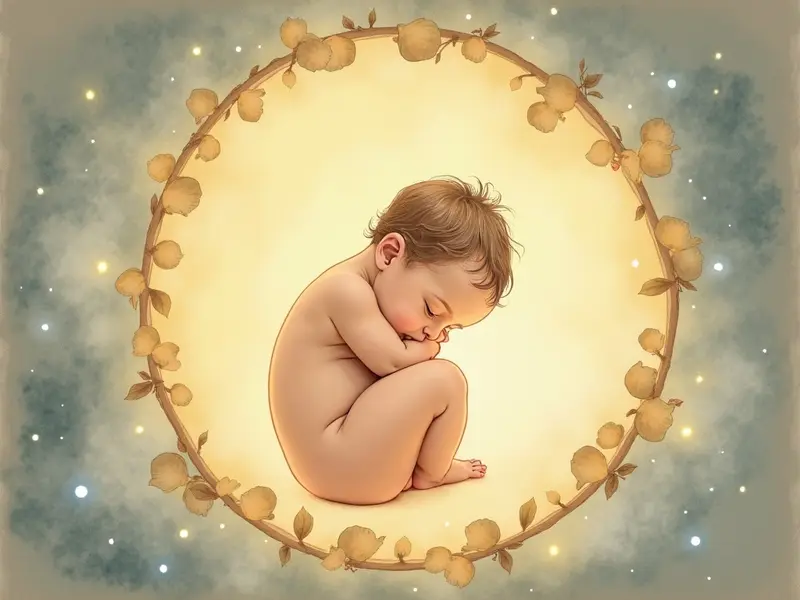 Ilustracja snu: bebê na barriga