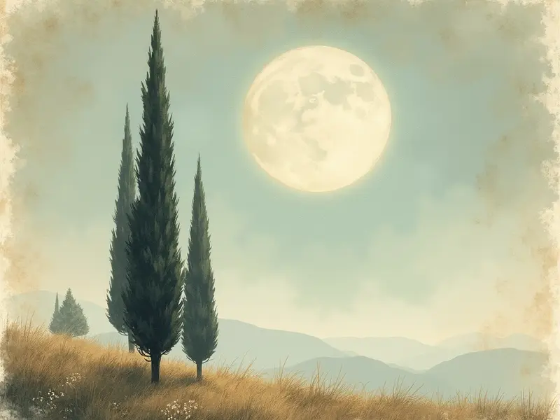 Ilustracja snu: cipreste