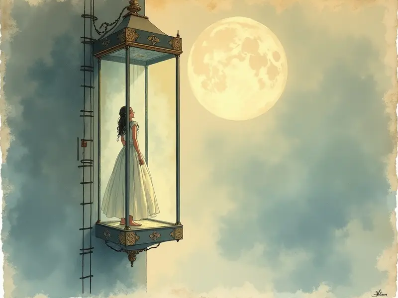 Ilustracja snu: descer de elevador