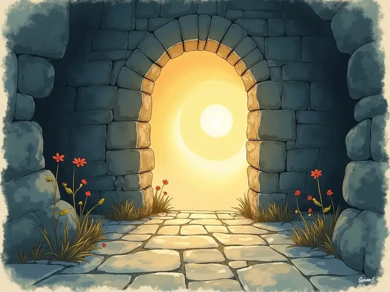 Ilustracja snu: luz forte no fim do túnel