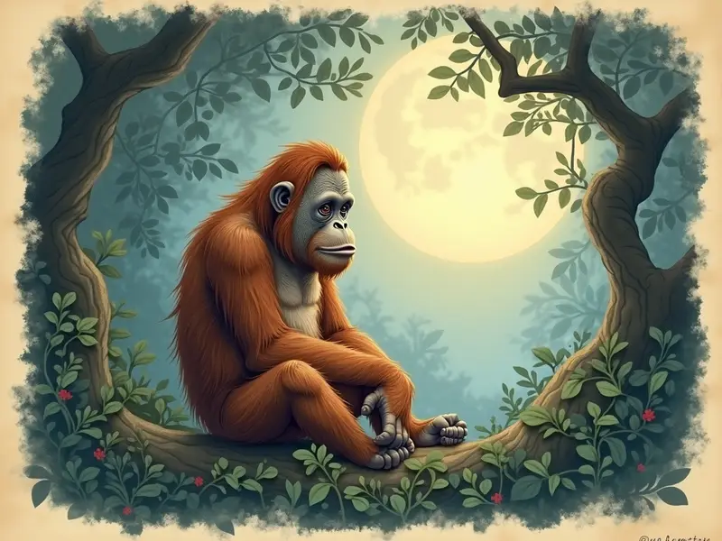 Ilustracja snu: orangotango