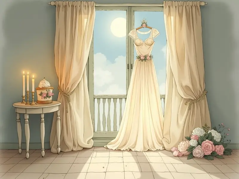 Ilustracja snu: vestido de noiva