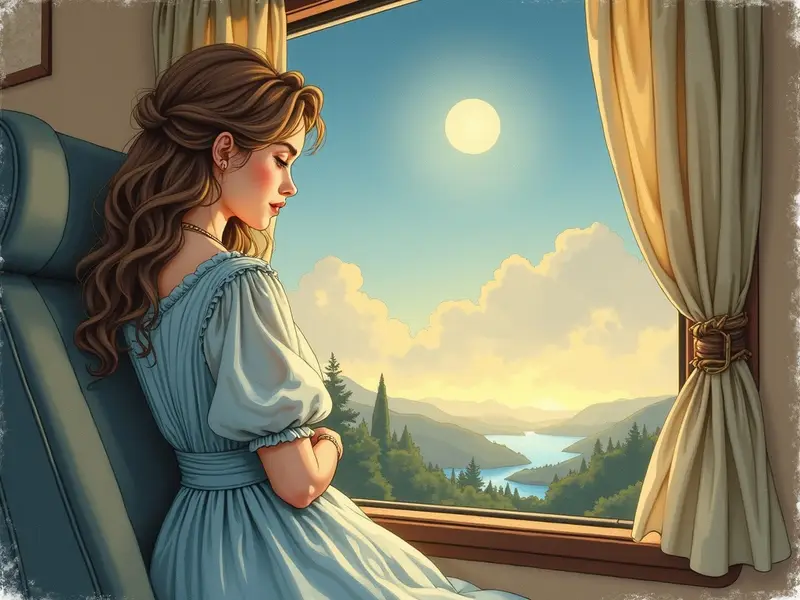 Ilustracja snu: viagem de trem